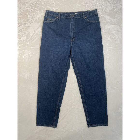 Vintage Men's Levi's 550 Orange Tab Jeans Size 42x32 Medium Wash - Picture 1 of 7
